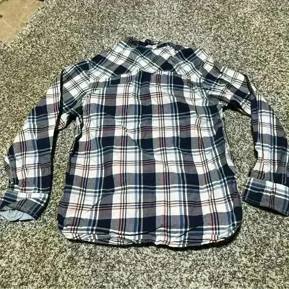 L.O.G.G. H&M Boys Button Down Shirt Plaid Multi-Color Youth Sz 6-7Y America - Picture 8 of 8
